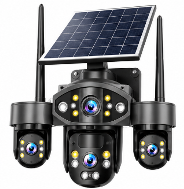 Camera de Supraveghere Solara TS4 8K de Exterior cu Panou Solar Conectare Wireless